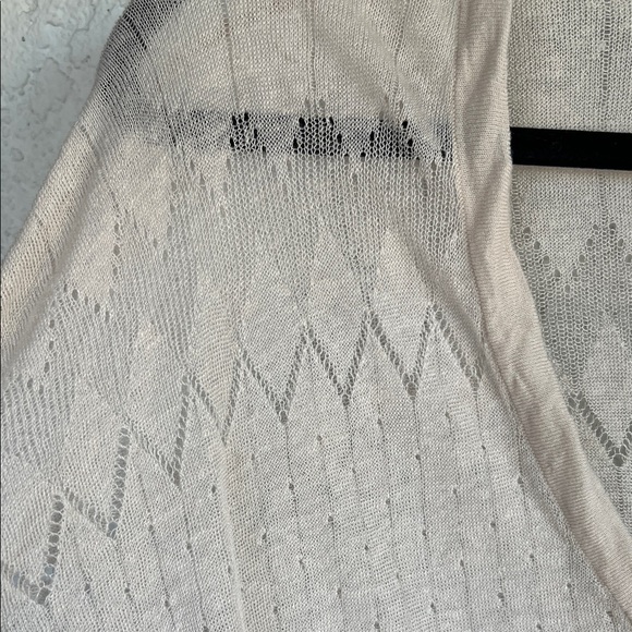 LOFT Light Cream Knit Cardigan - Picture 8 of 14